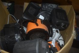 Box of Electric Fan Heaters