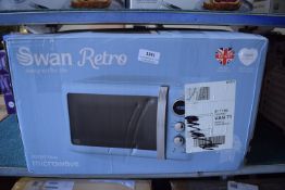 *Swan Retro Blue 800w 20L Microwave (salvage)
