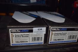 *2x Packs of Deltaleigh Concrete Frame Anchor Screws 7.5x180