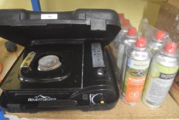 Adventure Ridge Camping Stove with 6x Gas Cylinders