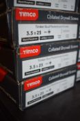 *3x Packs of Timco Timber Stud Plasterboard Screws 3.5x25