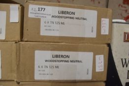 2x Boxes of 6x 125ml of Liberon Wood Stopping Neutral