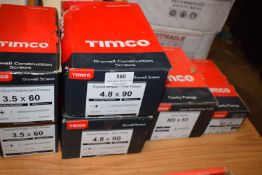 *4x Boxes of Assorted Timco Drywall Screws, and 2x Boxes of Cavity Fixings