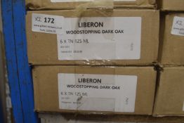 2x Boxes of 6x 125ml of Liberon Wood Stopping Dark Oak