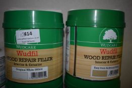 *1x 500ml of Wud Care Wood Repair Filler in Original White and 1x Tub of Easy Stain Redwood