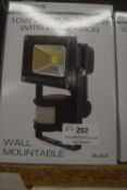 *2x 10w LED Floodlight with PIR Sensors