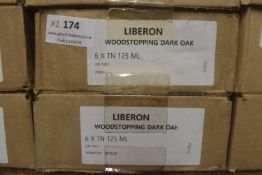 2x Boxes of 6x 125ml of Liberon Wood Stopping Dark Oak