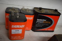 *3x Ever Ready 6v Batteries 4R25.996, and a Duracell Procell PC926 12v Battery