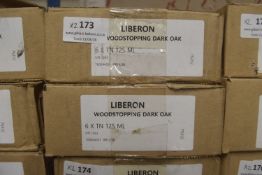 2x Boxes of 6x 125ml of Liberon Wood Stopping Dark Oak
