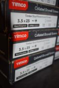*3x Packs of Timco Timber Stud Plasterboard Screws 3.5x25