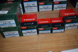 *6x Boxes of Timco Classics Screws: Multipurpose and Stainless Steel