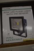 *2x 30w LED Floodlights with PIR Sensors