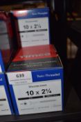 *3x Boxes of Timco Twin Threaded Wood Screws 10x2.25”
