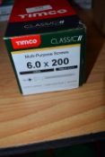 *Box of 100pcs Timco Classics 6x200mm Multipurpose Screws