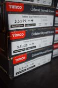 *3x Packs of Timco Timber Stud Plasterboard Screws 3.5x25