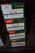 *4x Boxes of Timco Multipurpose Screws 4x45mm