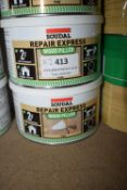 *2x 500g of Soudal Repair Express Wood Filler in Pine