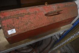 Metal Toolbox Containing Assorted Spanners