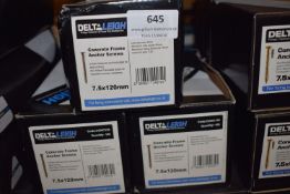 *3x Boxes of Deltaleigh Concrete Frame Anchor Screws 7.5x120