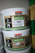 *2x 500g of Soudal Repair Express Wood Filler in Pine