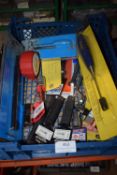 *Box of Assorted Impact Sockets, Measuring Tape, Chisels, etc.