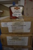 2x Boxes of 6x 125ml of Liberon Wood Stopping Dark Oak