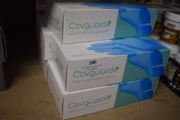 *5x Boxes of 100x Cough Guard Single Use Natural Gloves Size: XL