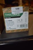 *Box of 500x Timber Mate Black Finish Wood Screws 4x45mm