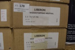 2x Boxes of 6x 125ml of Liberon Wood Stopping Neutral