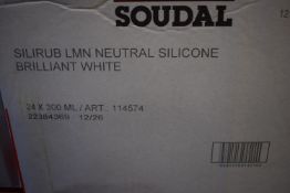*24x 300ml of Soudal Brilliant White Neutral Silicone Expiry: 12/2026