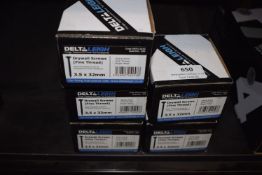 *5x Boxes of Deltaleigh Fine Thread Drywall Screws 3.5x32