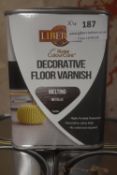 4x 1L of Liberon Decorative Floor Varnish Melting Metallic