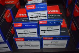 *5x Assorted Boxes of Timco Twin Threaded Wood Screws