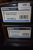 *2x Packs of Deltaleigh Concrete Frame Anchor Screws 7.5x140