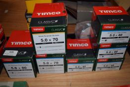 *7x Boxes of Timco Classics Screws: Multipurpose and Stainless Steel