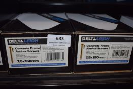 *2x Packs of Deltaleigh Concrete Frame Anchor Screws 7.5x150