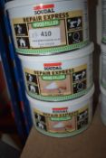 *3x 500g of Soudal Repair Express Wood Filler in Light Stainable