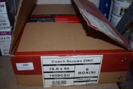 *6x Boxes of 100pc Timco 10x50 Construction Screws