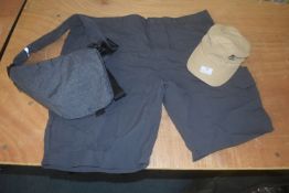 Mountain Warehouse Shorts Size: UK 42, Overshoulder Bag, and a Karrimor Cap