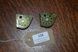 Pair of rotary air gun magazines (.177), together with protective covers.