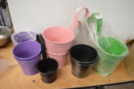 *Metal Hanging Bucket Planters