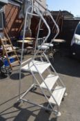 Slingsby Three Tread Aluminium Satep Ladder with Guide Rails