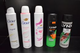 5x Assorted Deodorants and Antiperspirants