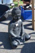 Black Painted Buddha Garden Ornament