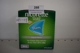 1x Nicorette 4mg Nicotine Gum Original Flavour 210pcs