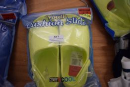 32 Degrees Cool Youth’s Yellow Cushioned Sliders Size: Child’s 12-13