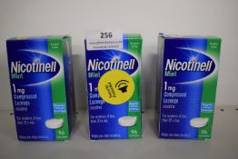 3x Boxes of Nicotinell Mint 1mg Nicotine Compressed Lozenges 96pcs