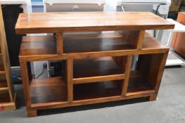 Oak & Pine Cube Petit Dark TV Unit 117x40cm x 75cm tall