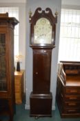 Victorian Yorkshire Long Case Clock by J. Hunter of Bridlington with Painted Face