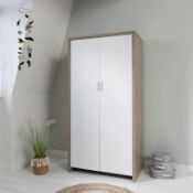*Tutti Bambini Modena White & Oak Finish Nursery Wardrobe RRP: £350 (flat packed)